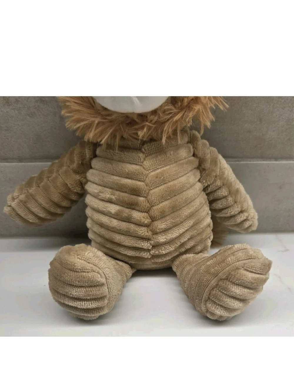 Carters Tan Brown Ribbed Corduroy Plush Lion Baby Toy Stuffed Animal Lovey 2020